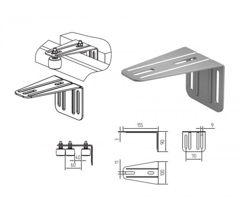 ALUTECH SGN.01 комплектующие для откатных ворот до 450 кг